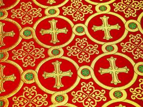 Церковная ткань от производителя, церковный текстиль - шелк, парча