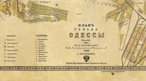 Старинный план Одессы 19 века