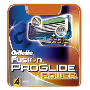 Gillette Fusion ProGlide Power 4 картриджа в упаковке