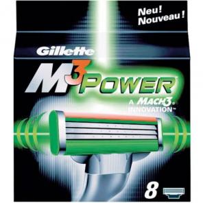 Gillette Mach3 Power 8 картриджа в упаковке