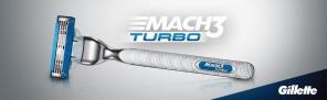 Gillette Mach3 Turbo 8 картриджа в упаковке