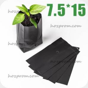 Ідеальні для кореневої системи рослин чорні пакети для саджанців 75*15 см.